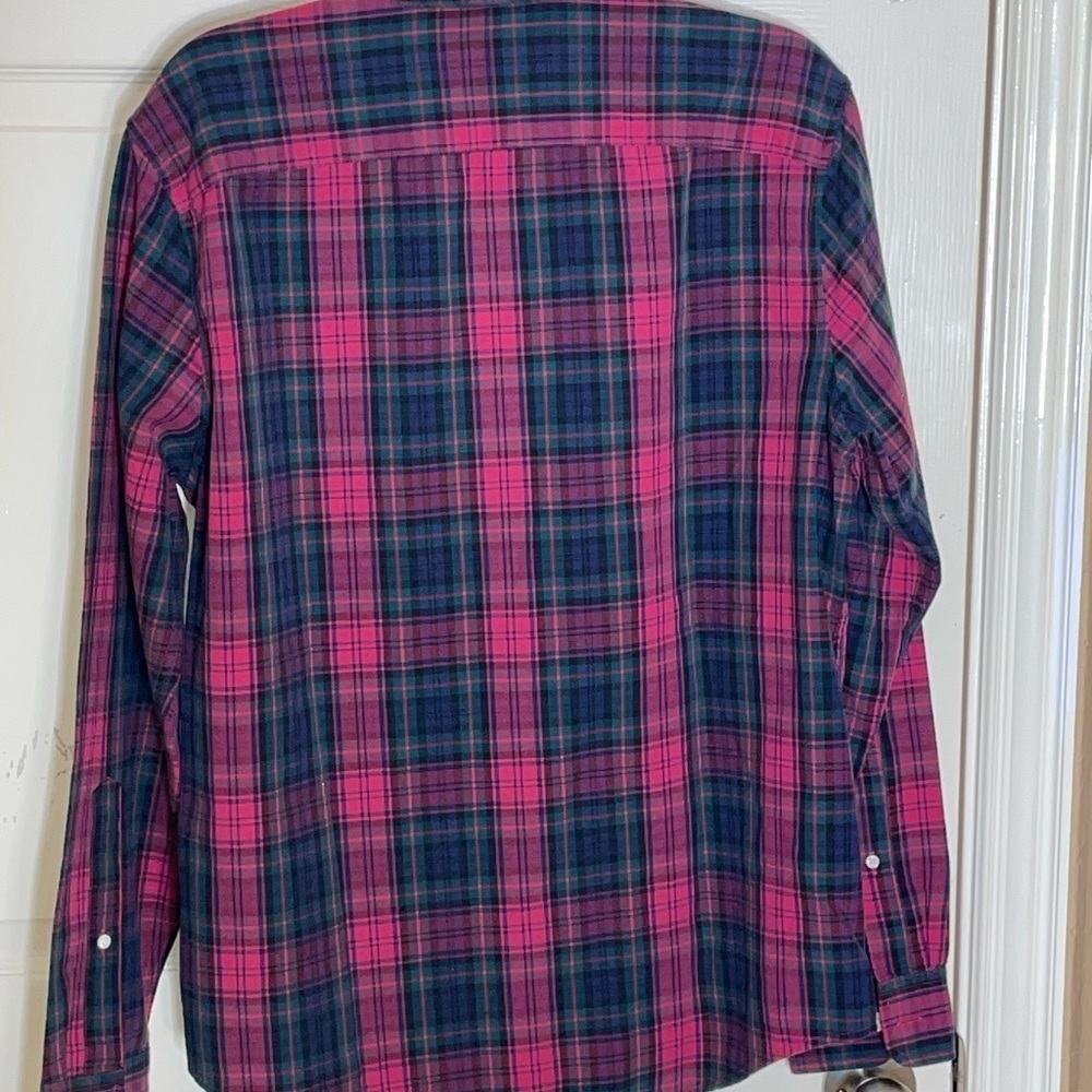 Abercrombie & Fitch Shirt Mens Large Red Plaid shirt VTG​​​​​ - Picture 7 of 10
